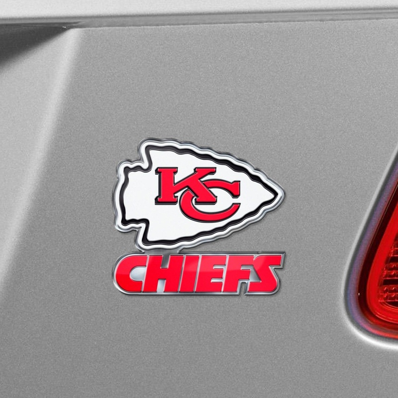 Fanmats Kansas City Chiefs Heavy Duty Aluminum Embossed Color Emblem – Alternate