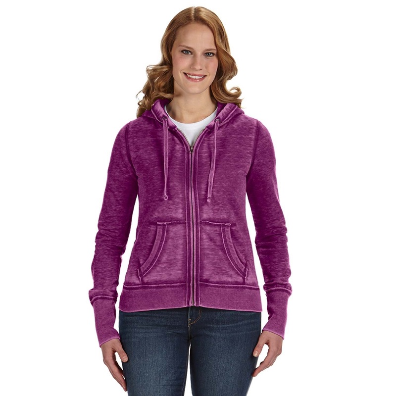 J. America Women’s Zen Full-Zip Fleece Hooded Sweatshirt JA8913-AB