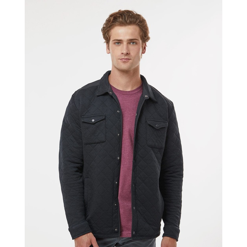 J. America Men’s Quilted Jersey Shirt Jacket