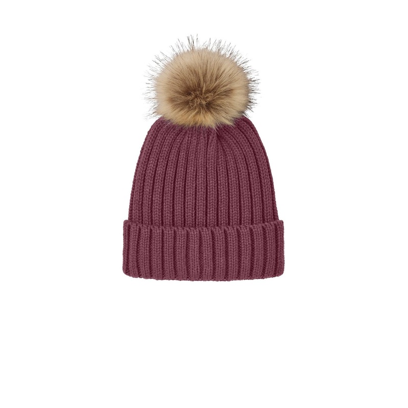 Port Authority Unisex Faux Fur Pom Beanie C990