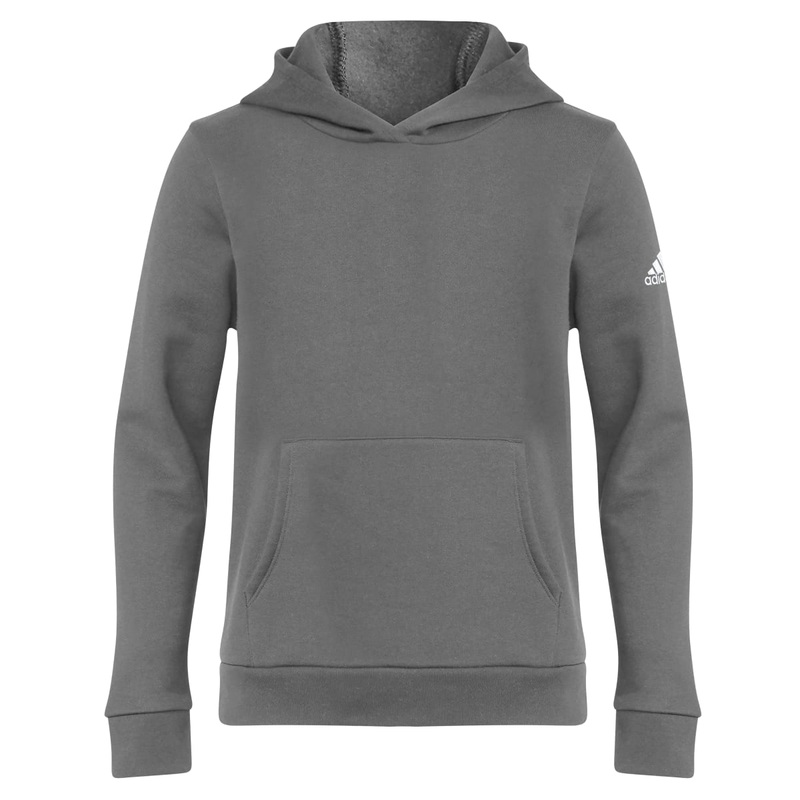 adidas Youth Fleece Hoodie|TEAM GREY FOUR/WHITE|MEDIUM GREY HEATHER/WHITE|BLACK/WHITE|NAVY BLUE/WHITE|ROYAL BLUE/WHITE|TEAM POWER RED/WHITE|2XS|XS|S|M|L|XL