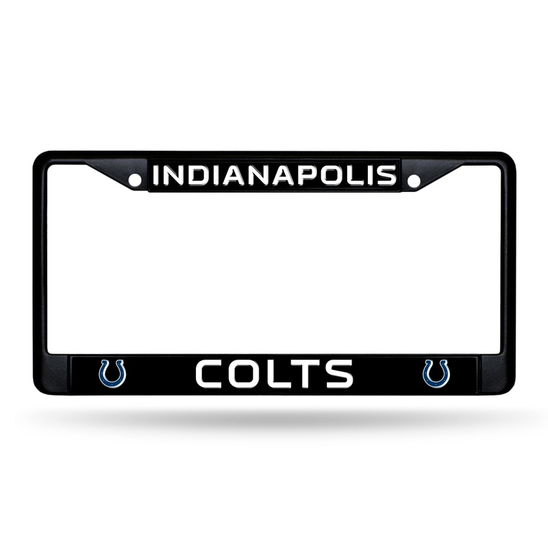 NFL Indianapolis Colts Black Chrome License Plate Frame