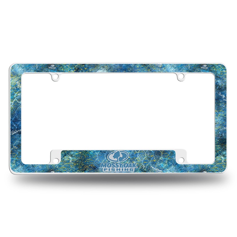 Wildlife Mossy Oak Fishing All Over Chrome License Plate Frame