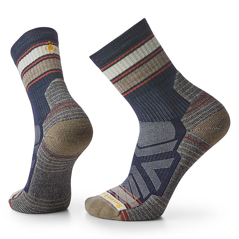 Men’s Hike Light Cushion Striped Mid Crew Socks