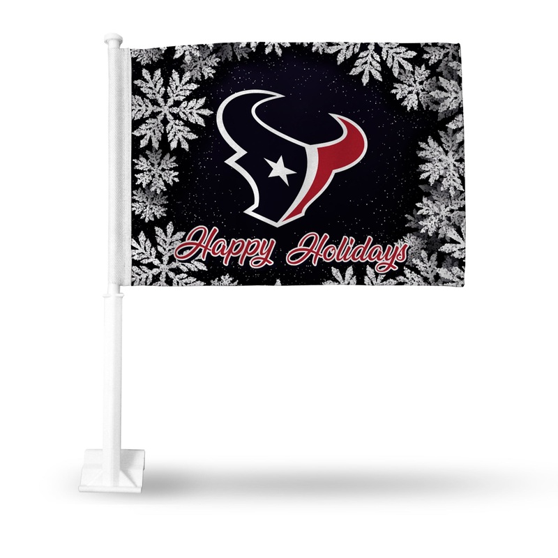 NFL Houston Texans Car Flag|Primary|Blue|Red Helmet|White Background