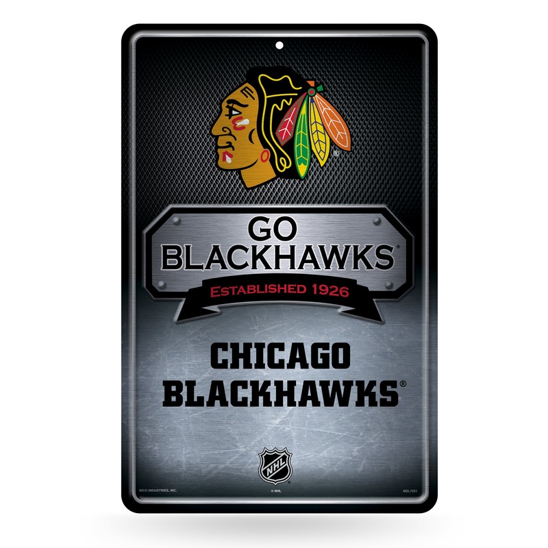 NHL Chicago Blackhawks Large Metal Sign
