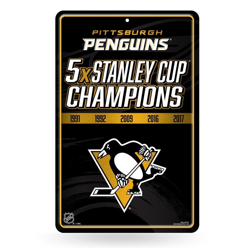 NHL Pittsburgh Penguins Large Metal Sign