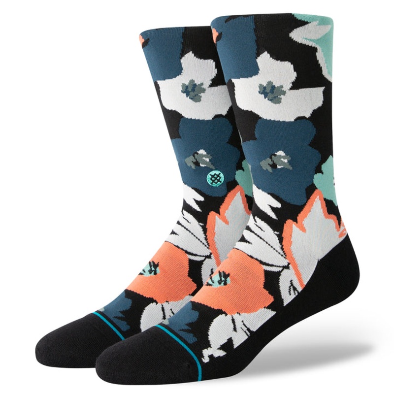 Flower Beds Crew Socks|BLACK|M|L