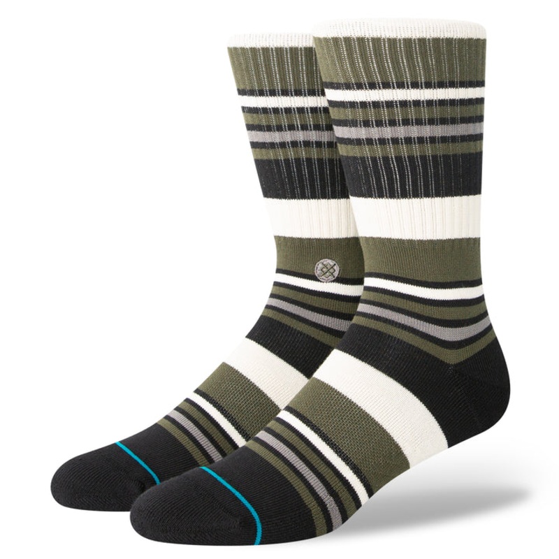 Mossy Crew Socks|DARK GREEN|M|L