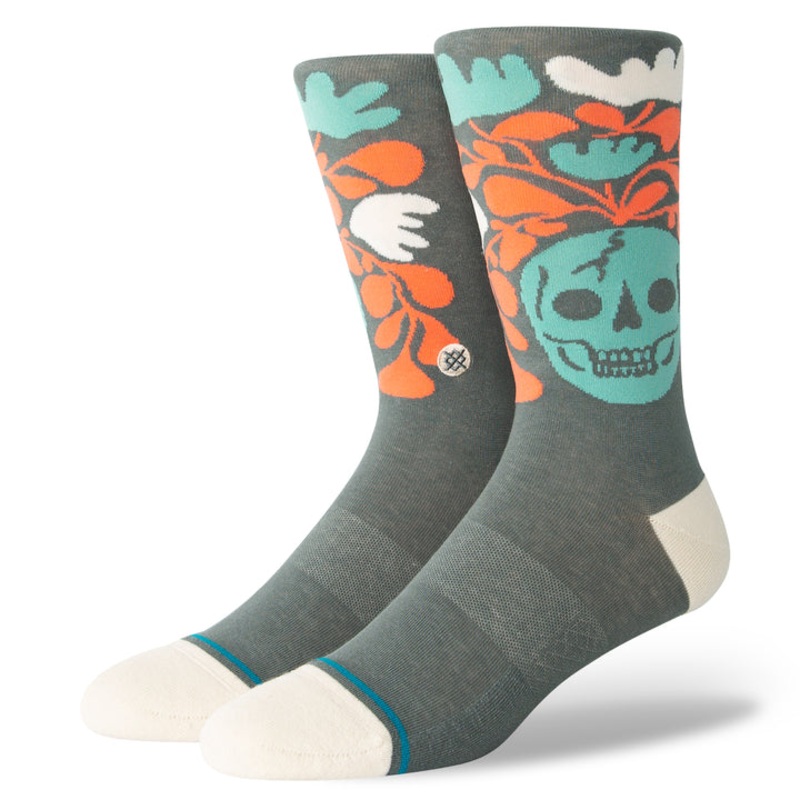 Skelly Nelly Crew Socks|TEAL|M|L