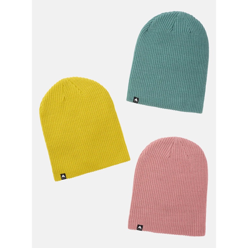 Recycled DND Beanie – 3 Pack|ROCK LINCHEN/SULFER/POWDER BLUSH|TRUE BLACK/SHARKSKIN/STOUT WHITE|DRESS BLUE/STOUT WHITE/SLATE BLUE|NIGHTFALL/SANDSTONE/FOREST MOSS|GOLDENROD/DUSTY BLUE/PEACH ECHO
