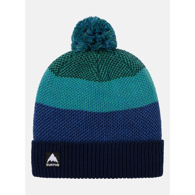 Kids’ Fleece-Lined Pom Beanie|GALAXY GREEN|DRESS BLUE|TRUE BLACK|IMPERIAL PURPLE