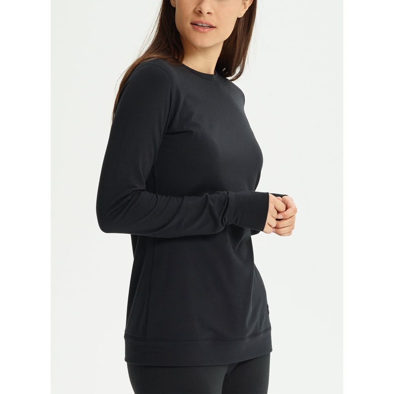 MIDWEIGHT BASE LAYER CREWNECK|TRUE BLACK|XS|S|M|L|XL|XXL