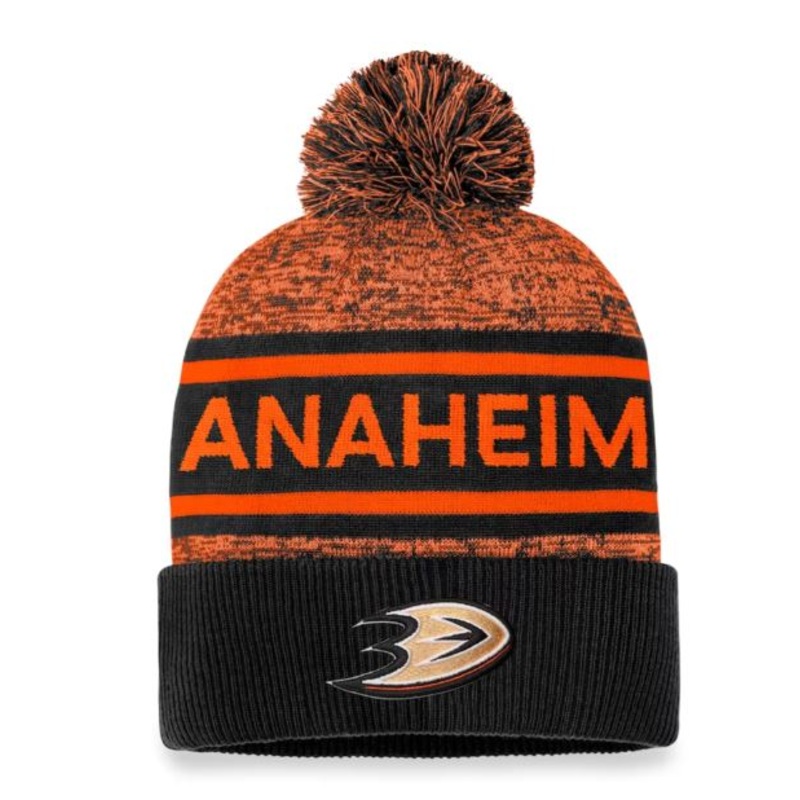 NHL Authentic Pro Heathered Cuffed Pom Toque