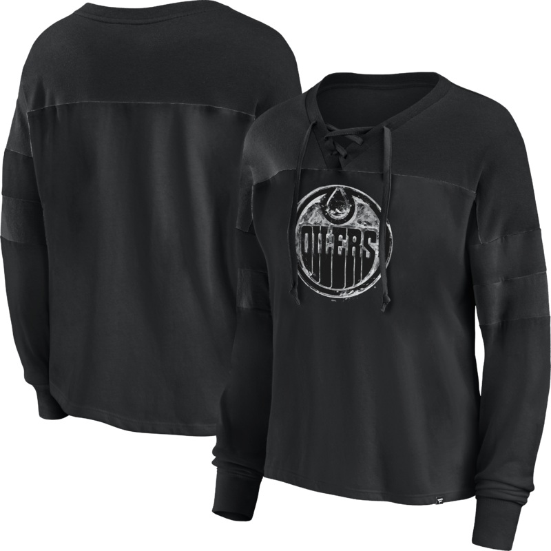 Women’s Iced Out Long Sleeve Shirt- Edmonton Oilers