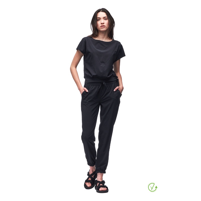 Aleste Women’s T-shirt|BLACK|POND BOTANICAL PRINT|XS|S|M|L|XL