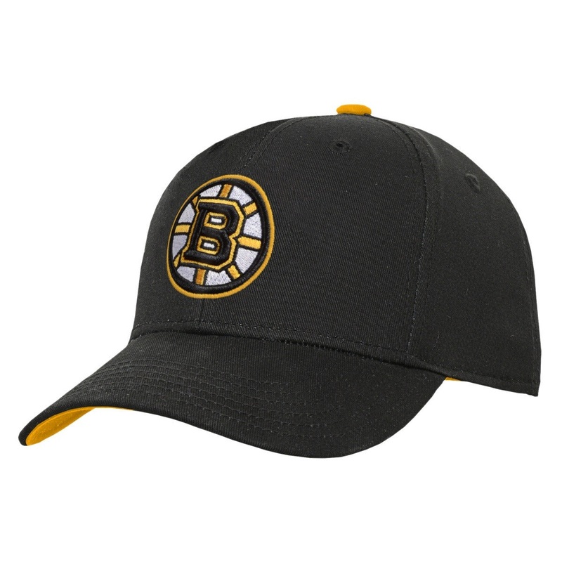 NHL Bruins Junior Precurved Snapback Adjustable Cap