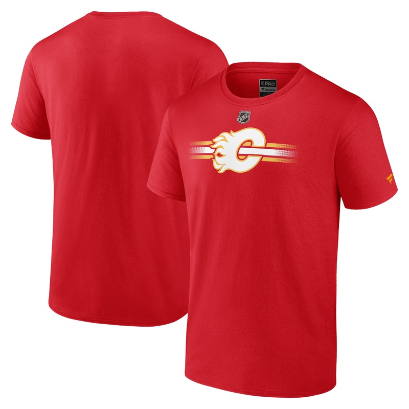 NHL Calgary Flames Rink Cotton T-Shirt – Red