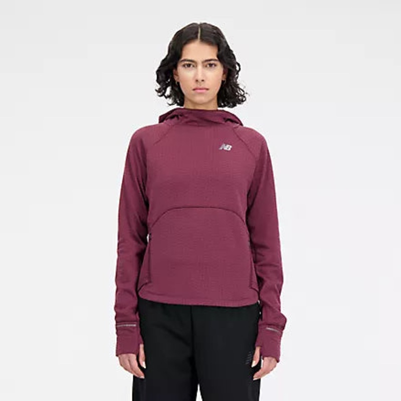 Women’s Heat Grid Hoodie|NB BURGUNDY HEATHER|S|M|L|XL