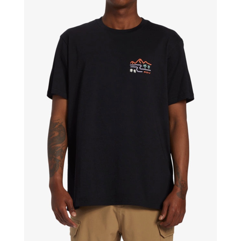 Men’s Panorama T-shirt|BLACK|CORAL|M|L|XL|XXL