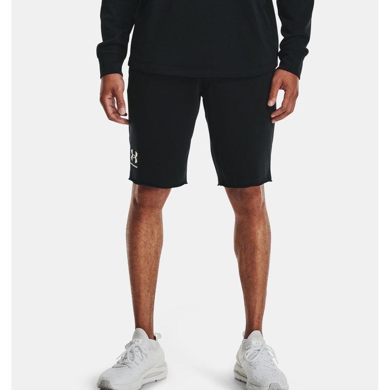 Men’s UA Rival Terry Shorts|BLACK/WHITE|ONYX WHITE/BLACK|MARINE OD GREEN/ONYX WHITE|S|M|L|XL|XXL