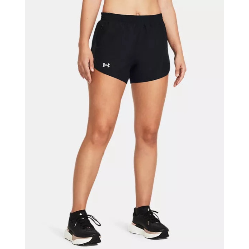 Women’s UA Fly-By 3 Shorts|BLACK/REFLECTIVE|XS|S|M|L|XL|XXL