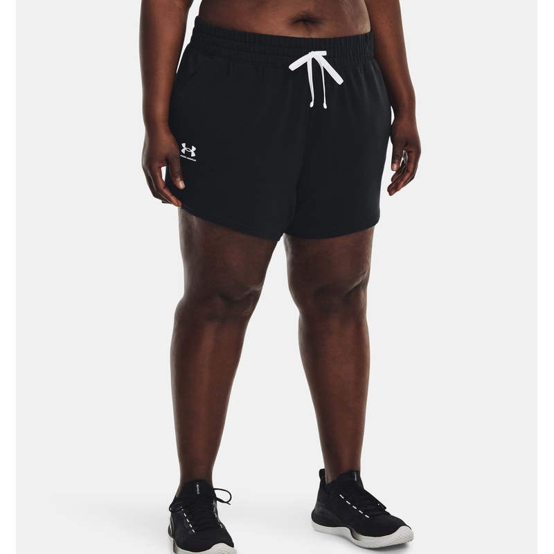 Women’s UA Rival Terry Shorts|BLACK/WHITE|XS|S|M|L|XL