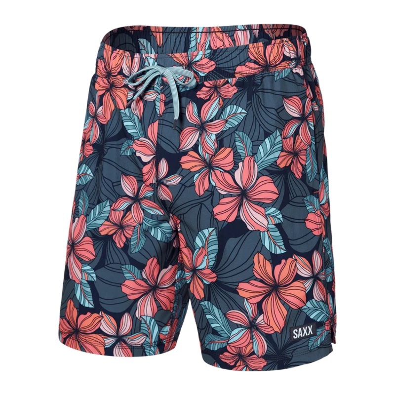 Oh Buoy Stretch Volley Swim Shorts 7 – Deep Jungle/Maritime