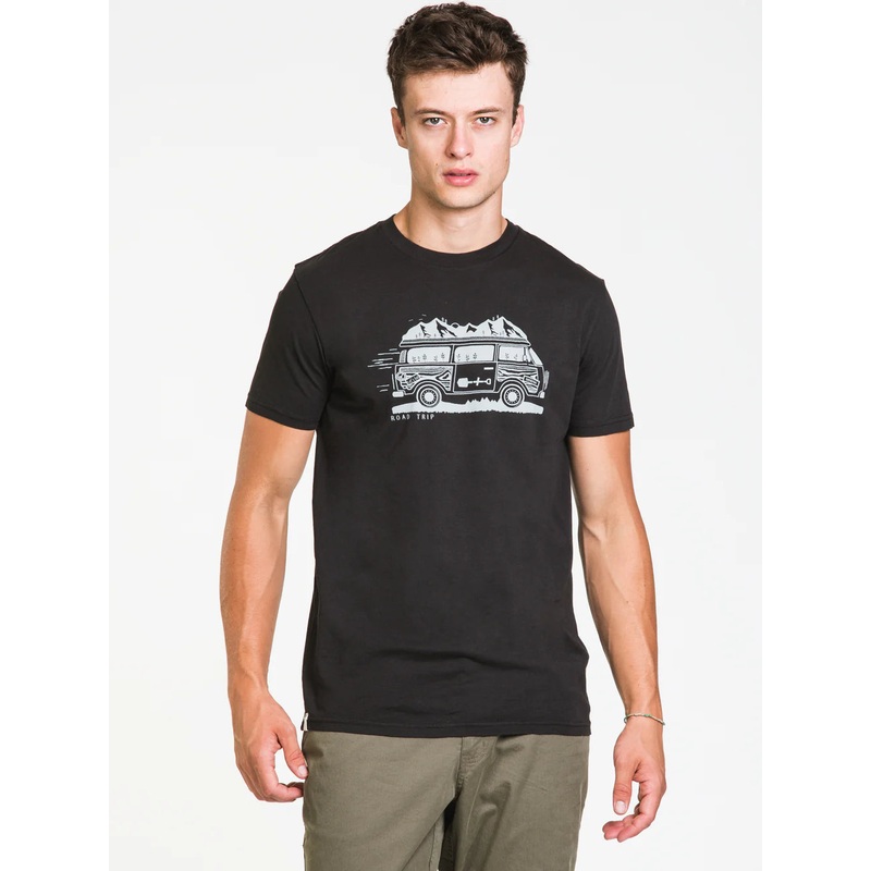 Men’s Road Trip T-Shirt|METEORITE BLACK|GREY HEATHER METEORITE BLACK|S|M|L|XL|XXL