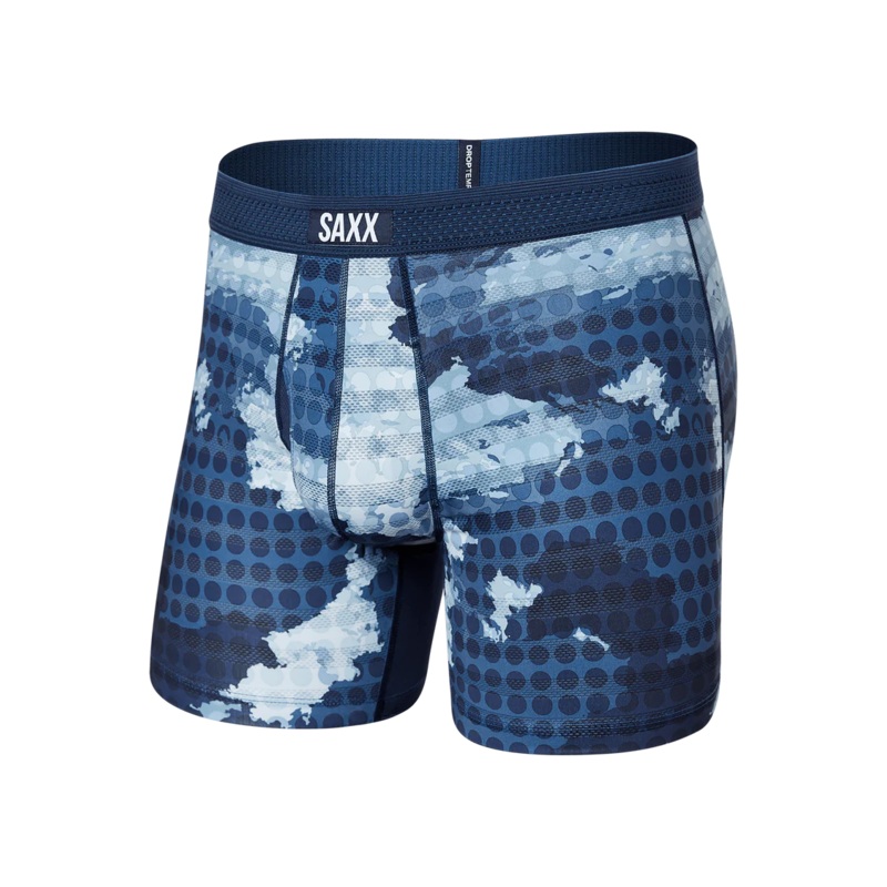 DropTemp Cooling Mesh Boxer Brief – Cloud Drop Camo- Navy