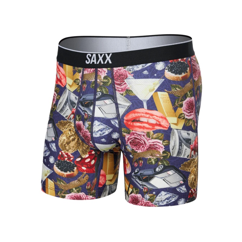 Volt Breathable Mesh Boxer Brief – 90’s High Roller-Sapphire