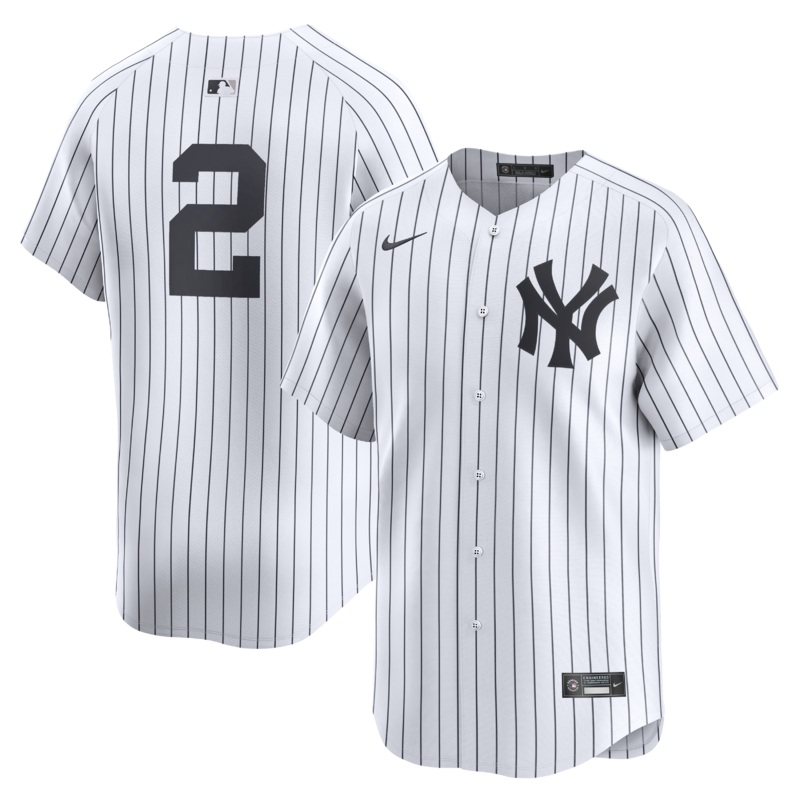 Derek Jeter New York Yankees White Home Limited Jersey