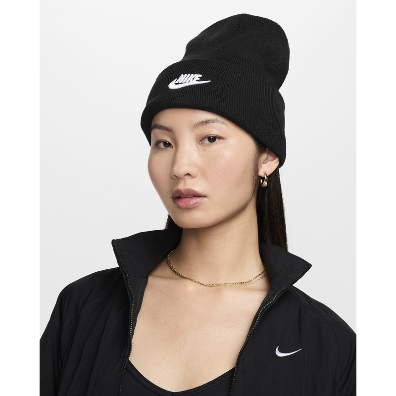 Peak Futura Beanie|BLACK/WHITE|KHAKI/WHITE|DARK GREY HEATHER/WHITE|MOSSWOOD|TOTAL ORANGE|OS