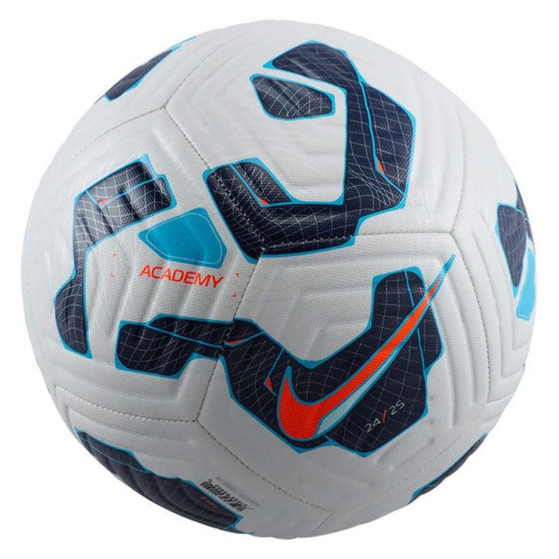 Academy Soccer Ball|WHITE/BLACKENED BLUE/HYPER CRIMSON|3|4|5