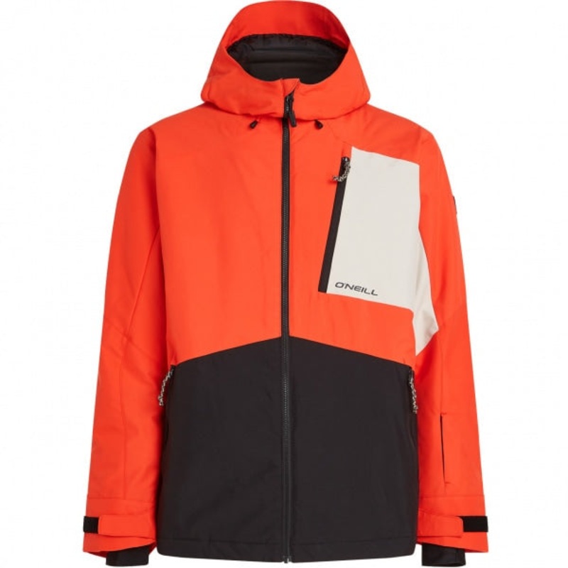 Men’s Jacksaw Snow Jacket|PAPRIKA FLAME COLOUR BLOCK|BLACK OUT COLOUR BLOCK|S|M|L|XL|XXL