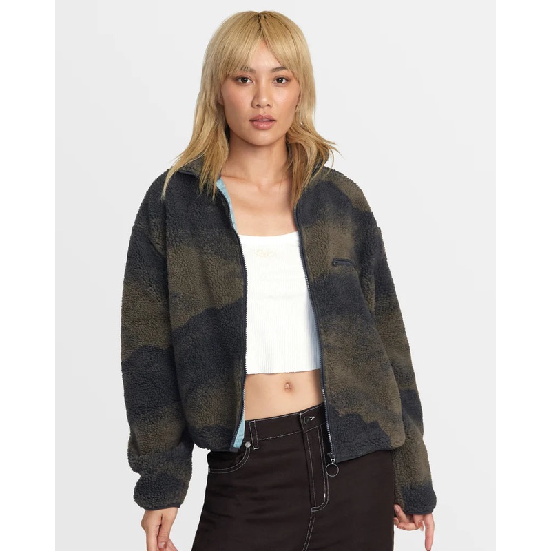 Women’s Oh Hush Sherpa Jacket|GREEN HAZE|S|M|L
