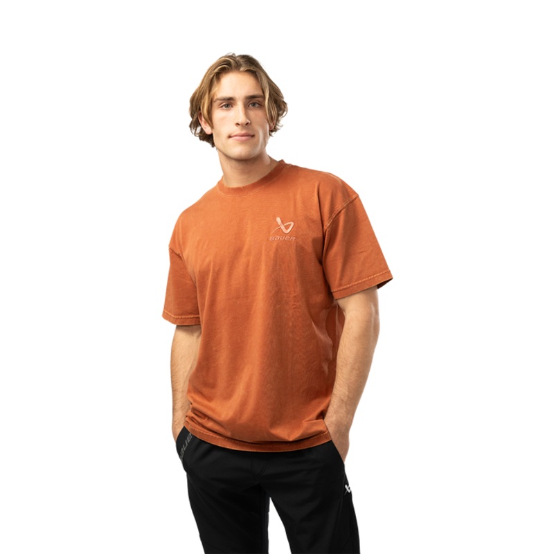 Acid Wash Retro Senior Tee|ORANGE|S|M|L|XL|XXL