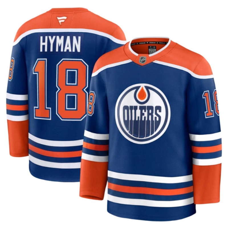 NHL Edmonton Oilers Zach Hyman Premium Home Jersey