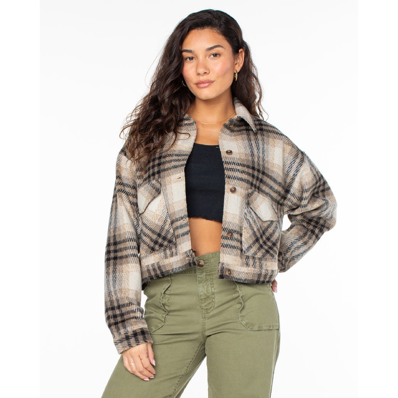 Women’s Township Plaid Shirt|WARM TAUPE|S|M|L|XL