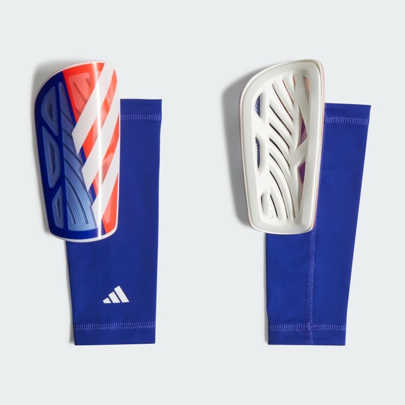 Tiro League Shin Guards|SOLAR RED/LUCID BLUE/WHITE|M|L|XL