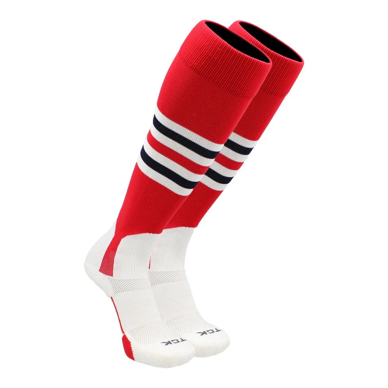 Baseball Stirrup Socks|Medium|Large|Red/White/Blue|Navy/White