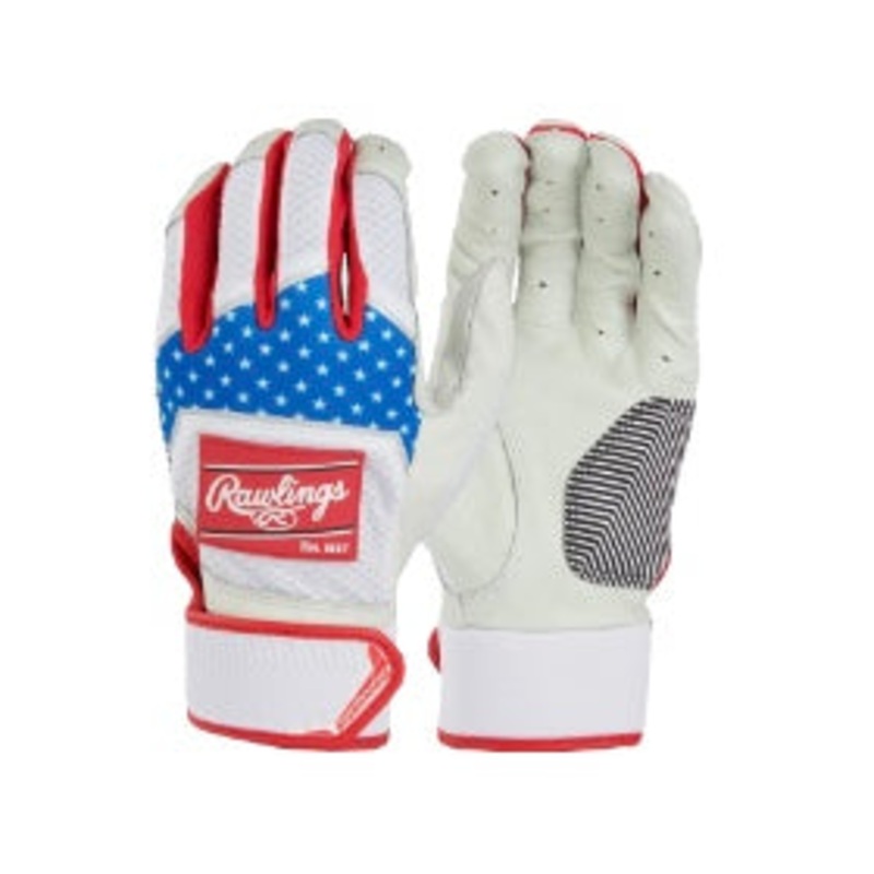 Workhorse Batting Gloves|Adult Small|Youth Medium|Youth Small|Stars and Stripes|Navy|Red|White