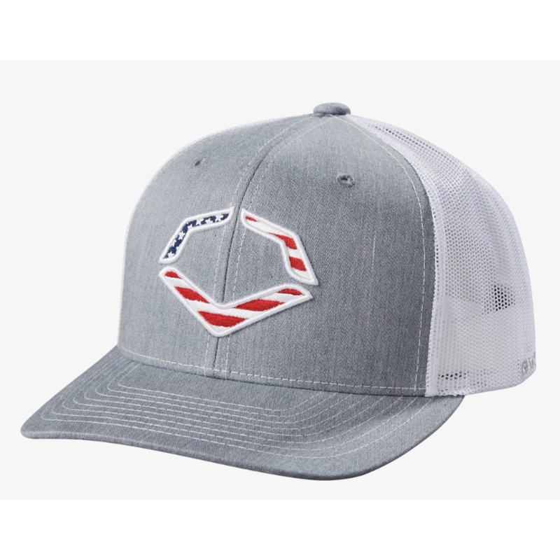 USA Trucker Snapback|Heather Grey|Red/White|Royal/White