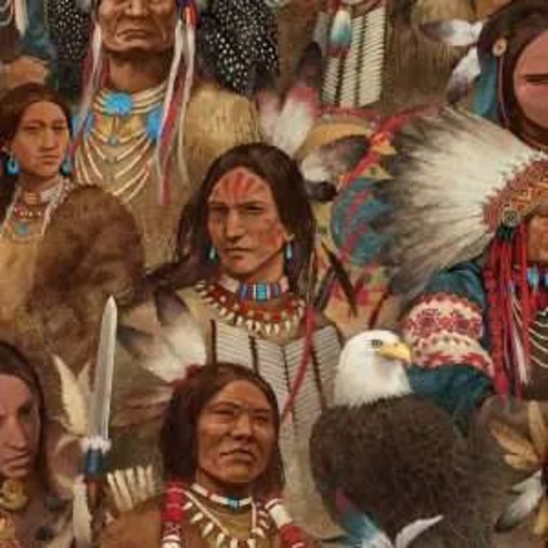 Legends Native American/Indian fabric by Oasis