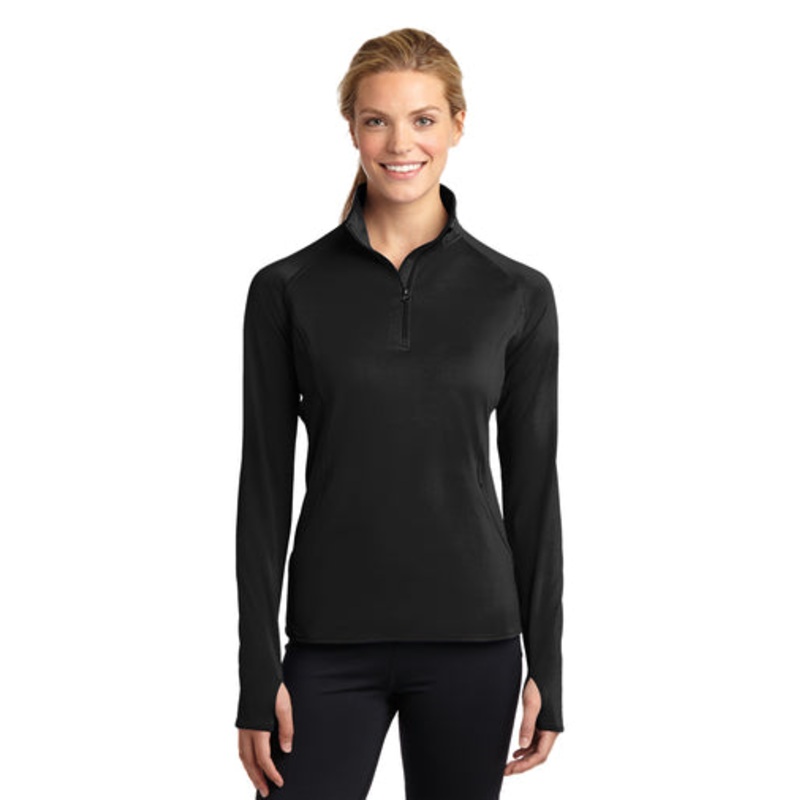 Sport-Tek Ladies Sport-Wick Stretch 1/2 Zip Jacket