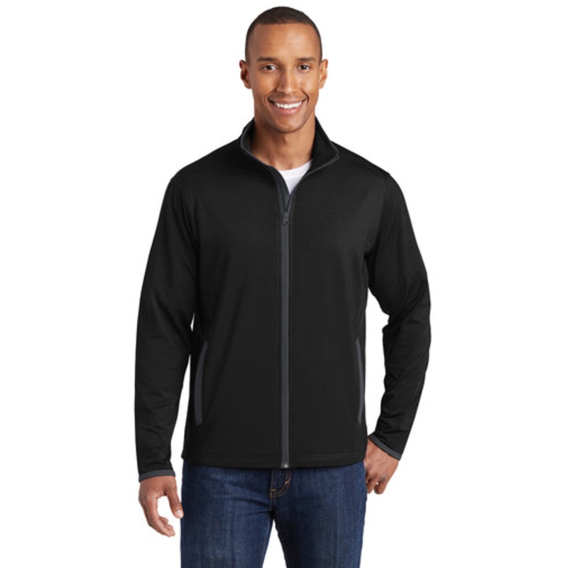 Sport-Tek Men’s Sport-Wick Contrast Full-Zip Jacket