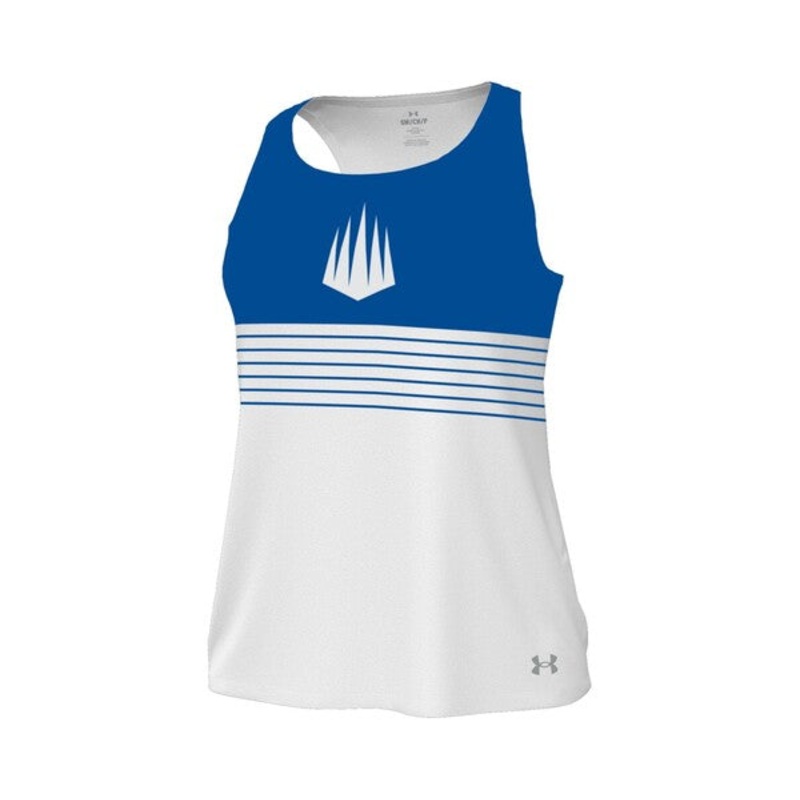 Gameday Tech Armourfuse Tank|White/Blue|Women’s/Small|Women’s/Medium|Women’s/Large|Women’s/XLarge
