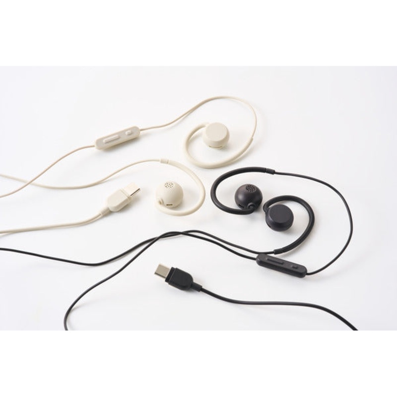 nwm WIRED Earphones|White Beige|Dark Brown