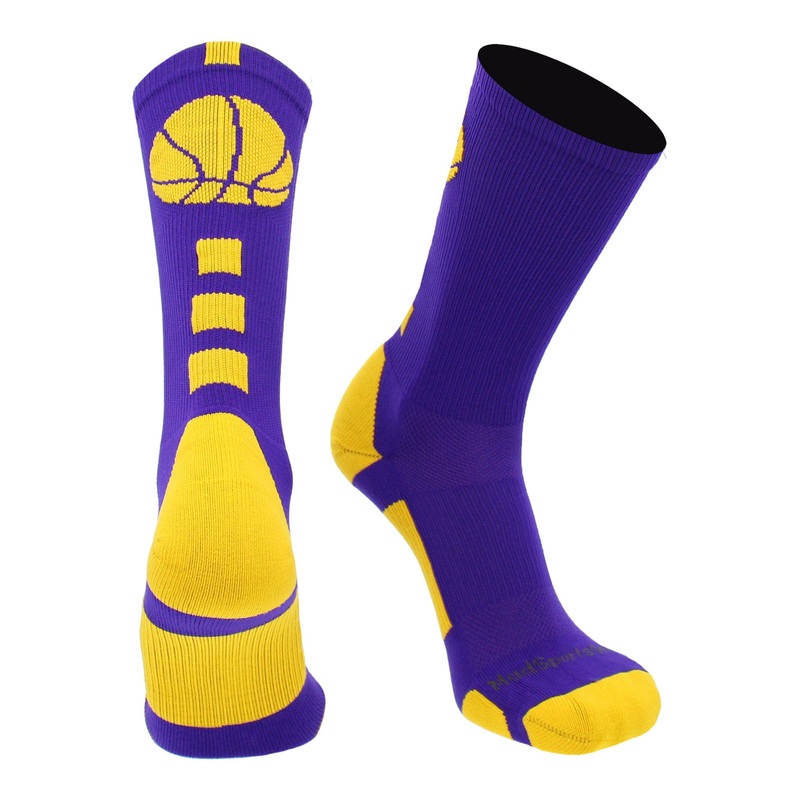 Basketball Socks with Basketball Logo Athletic Crew Socks – made in the USA