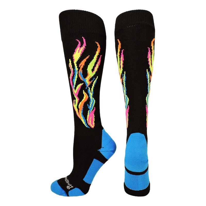 Flame Soccer Style Over the Calf Athletic Socks (multiple colors)